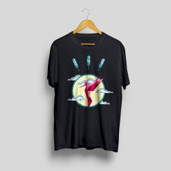 Kolibri tryckt t-shirt